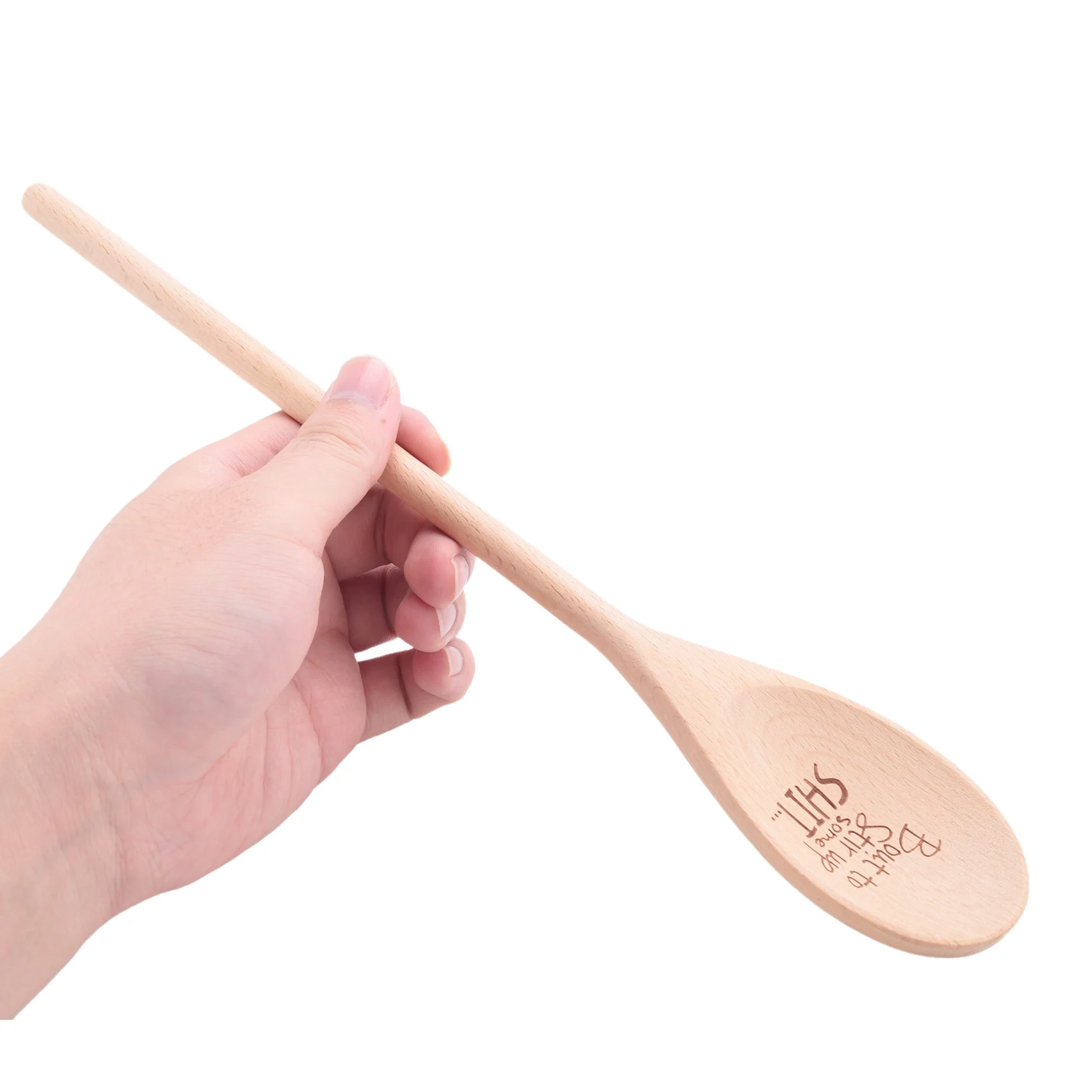 1x Funny Spoons,Bout to Stir Up Some Shit Engraved Funny Wooden Spoon,Unique Wooden Spoon