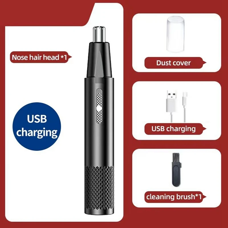 Hot Electric Nose Hair Trimmer For Men USB Rechargeable Ear Nose Hair Trimmer Professional Trimming Tool Nose Hair Trimmer 6