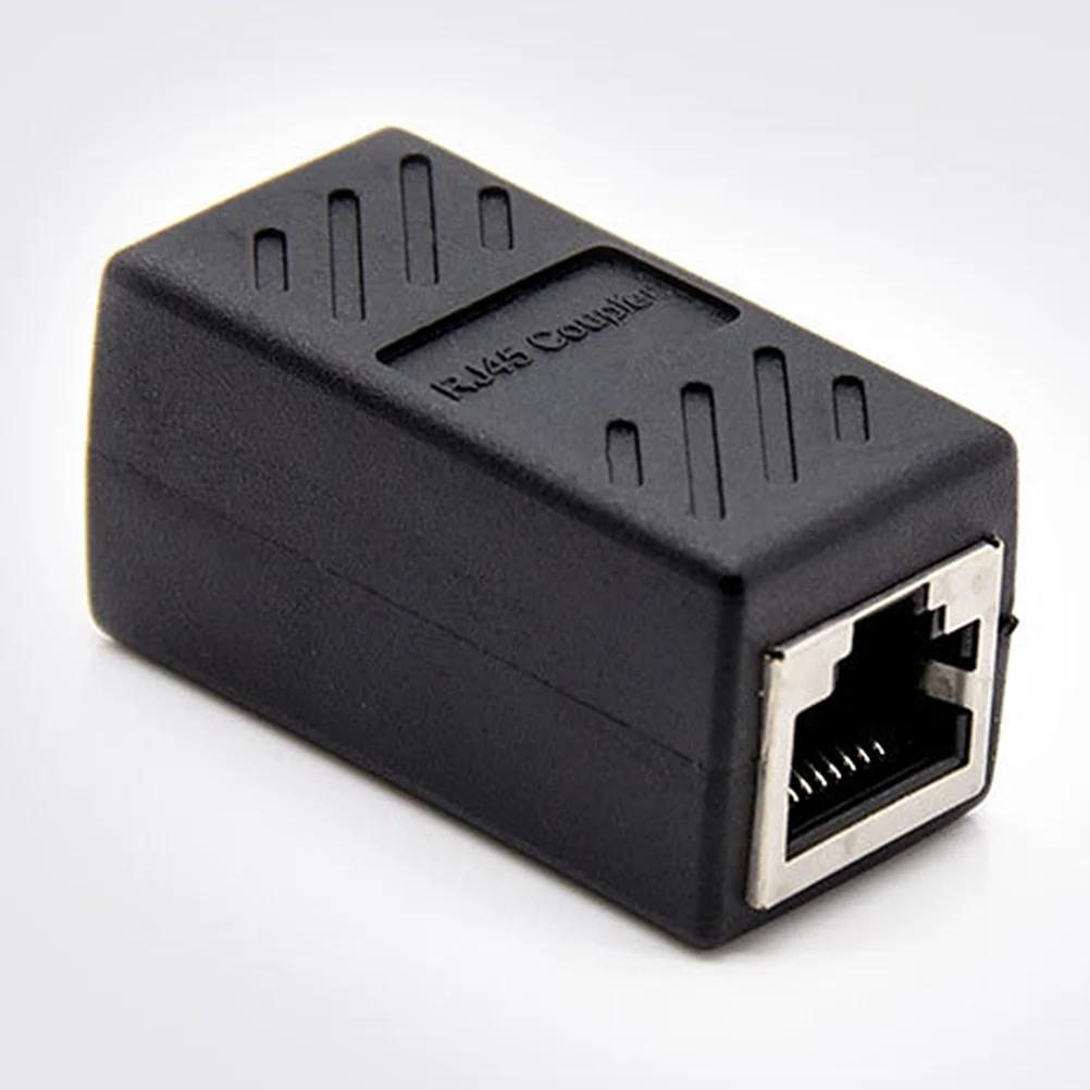 

2 Pcs Crystal Head Adapter Ethernet Network Connector Connectors LAN Female Coupler Cable