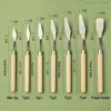 7Pcs Set Stainless Steel Oil Painting Knives, Artist Crafts Spatula, Palette Knife, Mixing Knife, Scraper Art Tools 2