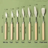 7Pcs Set Stainless Steel Oil Painting Knives, Artist Crafts Spatula, Palette Knife, Mixing Knife, Scraper Art Tools 2
