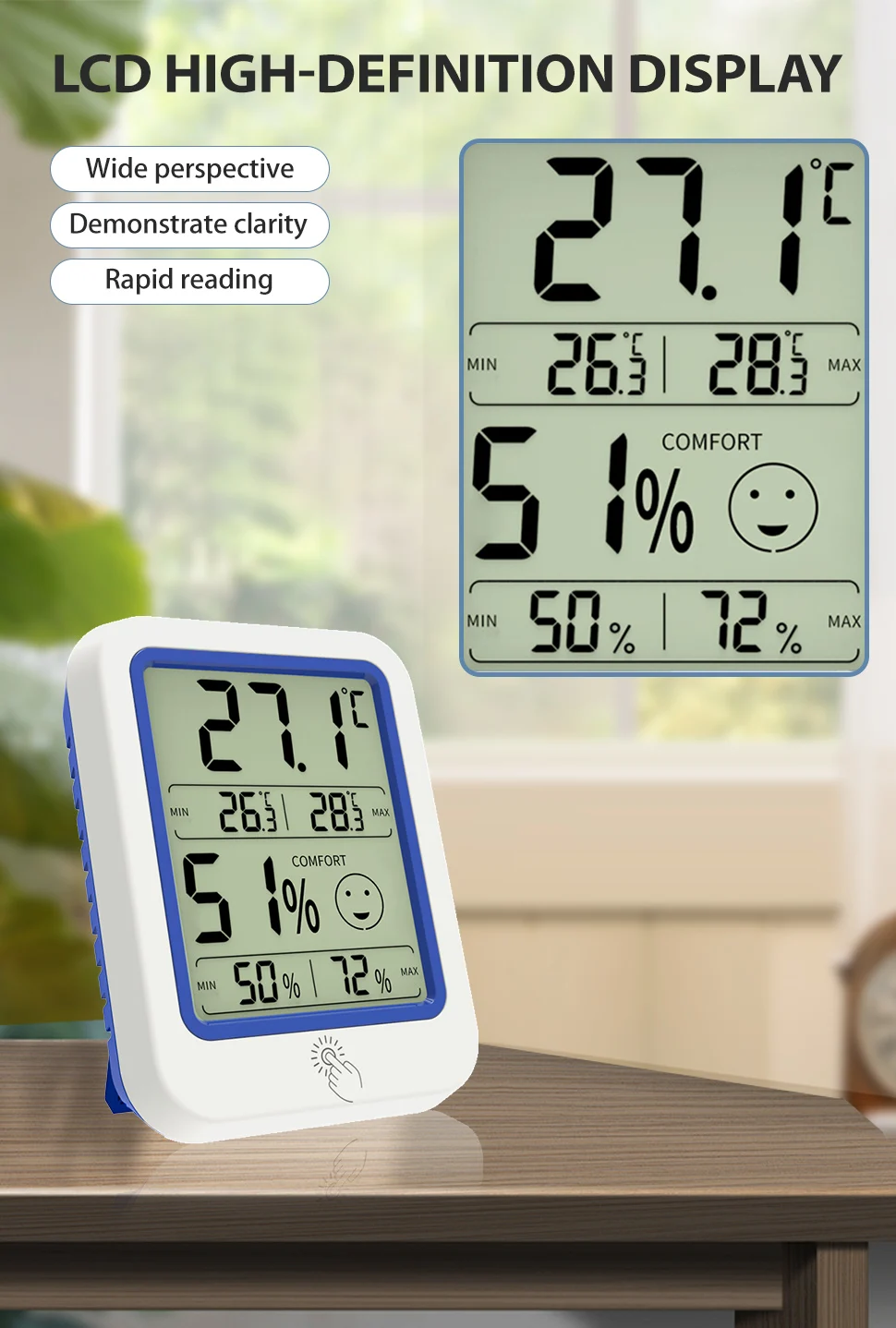 DTH-159 Temperature and Humidity Digital Temperature and Humidity Household thermometer hygrometer temperature and humidity meter hygrometer thermometer