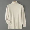 Men's Turtleneck 100 Mink Cashmere Sweater Men 2024 Autumn and Winter Large Size Loose Knitted Sweater Thick Warm Top Men Jumper 5