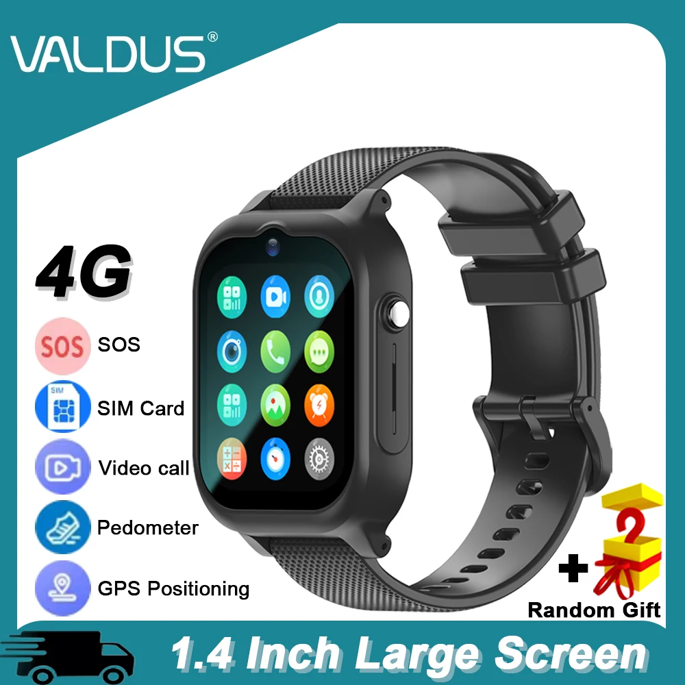 VALDUS VK26 Children Smartwatch SOS Alarm HD Camera Video Call WIFI GPS Positioning SIM Card Kids 4G Watch For Boys Girls Gifts 1