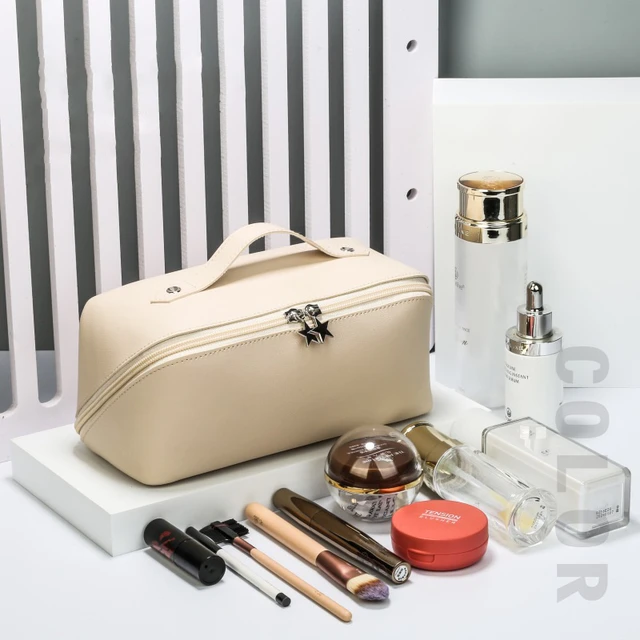 Outdoor Multifunction Travel Cosmetic Bag Women Makeup Organizer  Professinal Female Storage Make Up Cases With Mirror Led Lamp - Storage Bags  - AliExpress