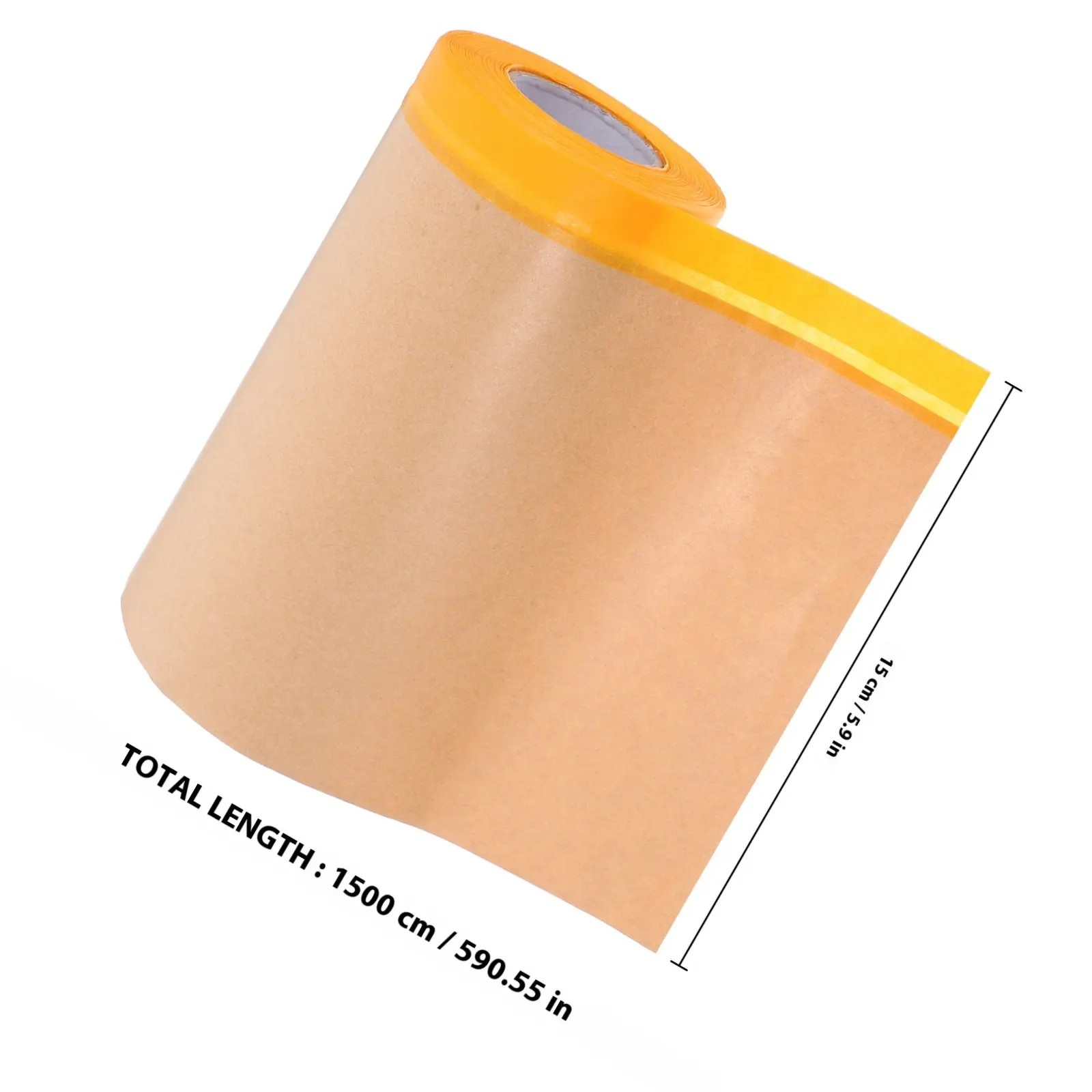 테이프가 있는 마스킹 페이퍼 100피트(30m) 헤비 듀티 페인터스 페이퍼 자동차 도색, 주택 개량, 방수 보호 랩, 차폐용