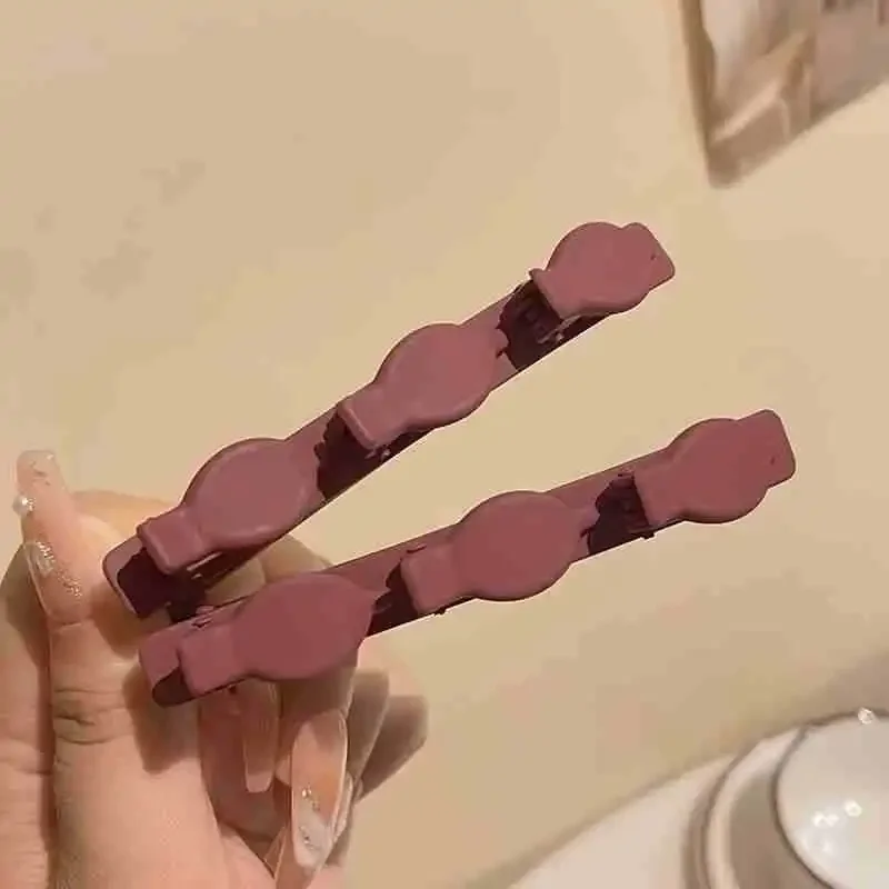 Princess Style Double Layer Hair Comb Women's Side Parting Fringe Hair Clip Pure Color Lazy Girl Two Tone Hair Accessories