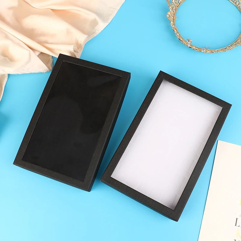 

1PC 36-Slot Jewelry Ring Display Box Tray Organizer Earrings Trinket Show Case Velvet Organizer Storage Box Gift For Jewelleries