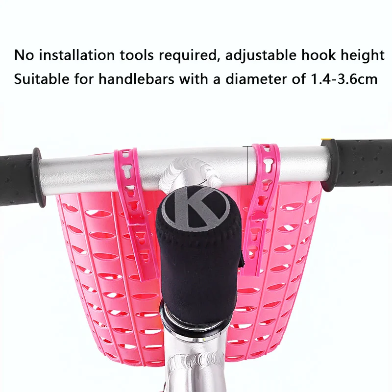 Kids Bicycle Front Handlebars Bags Waterproof Plastic Bike Panniers for Boy Girl Cycling Generic Bike Basket Set with Stickers bike bag bicycle bag bicycle basket bike accessory tools storage bag