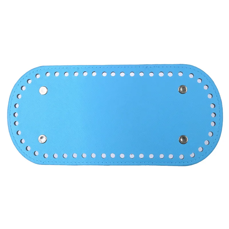 Oval Long Bottom For Knitted Bag Pu Leather Bags Accessories Handmade Bottom Solid Color Diy Crochet Bag Accessories 22*10cm