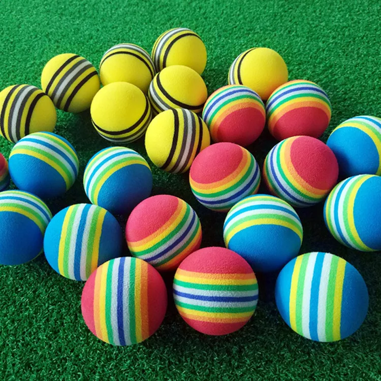 Golf Sponge Soft Rainbow Balls Foam Golf Balls Practice Eva Foam