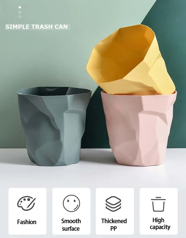 Irregular Trash Can - Creative Bathroom Waste Bin for Home