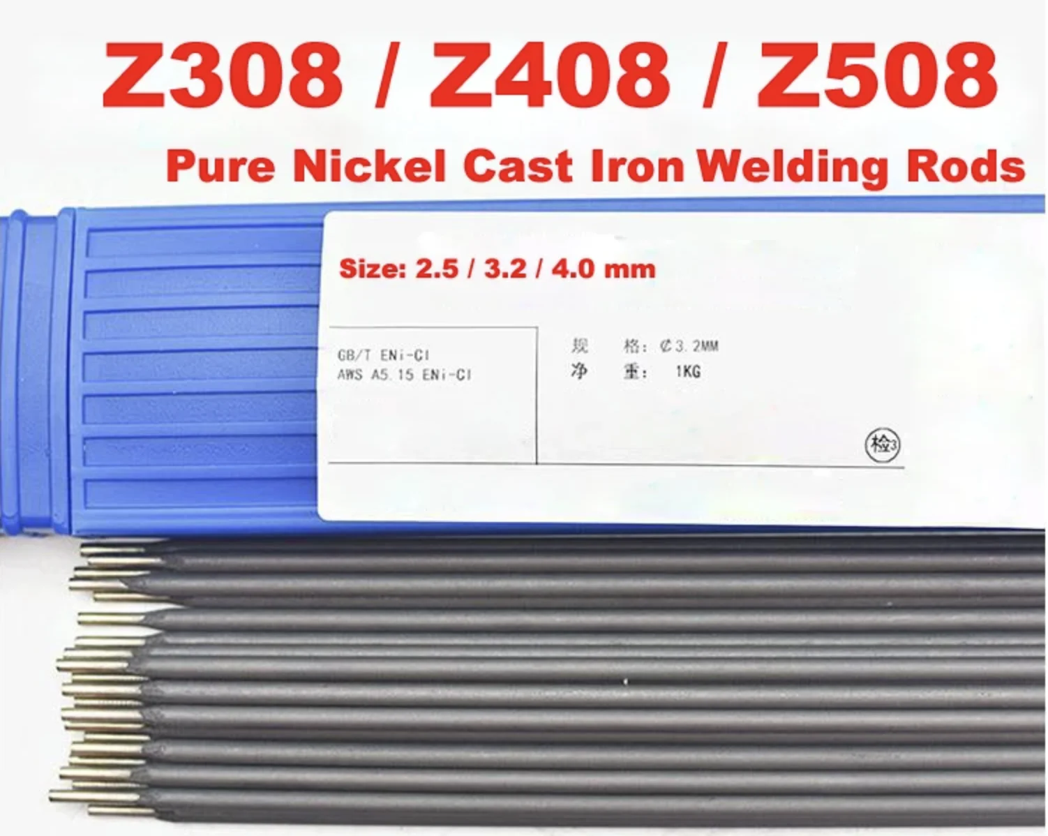 Z308/408/508 Pure Nickel Cast Iron Welding Rods