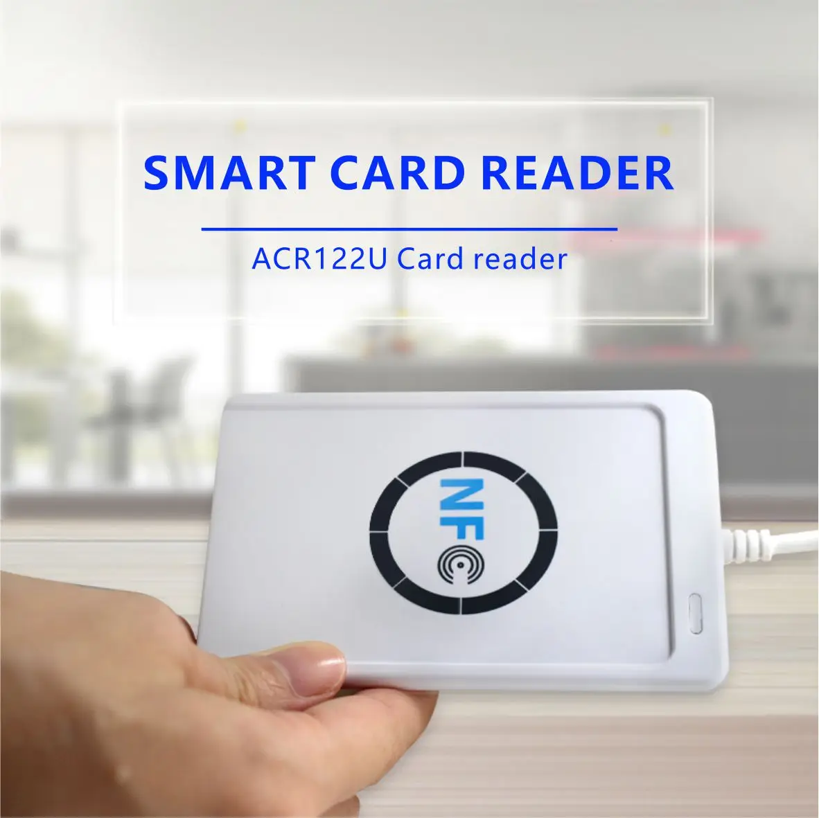 Ejoyous Lettore RFID NFC ACR122U - Scrittore Di Smart Card Contactless USB - Supporta ISO 14443 A/B E FeliCa - Con 5 Tag IC