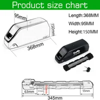 21700  EBike Battery Downtube Polly 72V 60V 52V 48V 24Ah 36V 27Ah 22.5Ah 14.4Ah Baterias for 2000W 1500W 1000W 750W 350W Motor 2