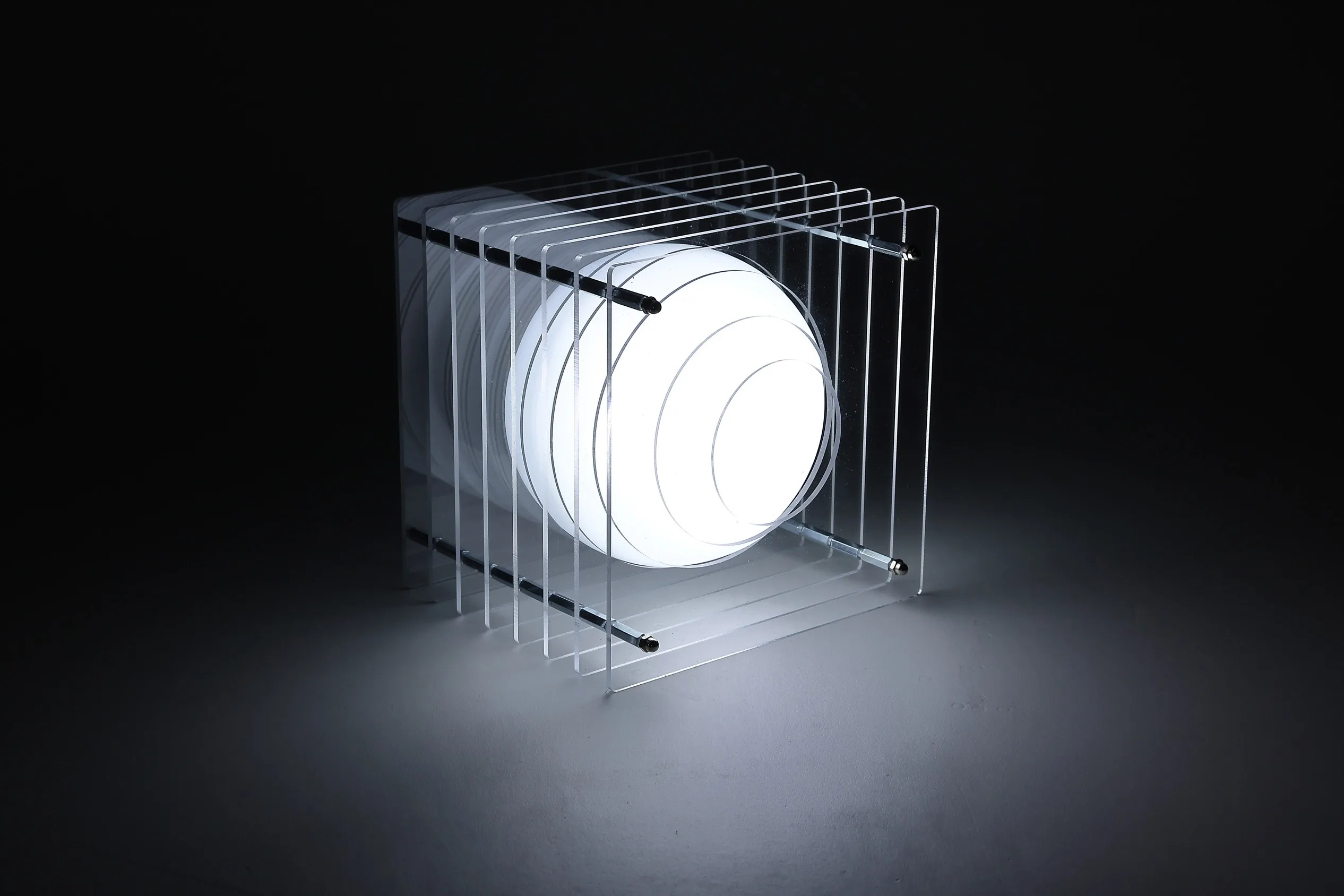 DIY Acrylic Thousand Layer Lamp Moon Lamp Desktop Decoration Suspended Atmosphere Light Room Props Home Decor Night Light Gifts