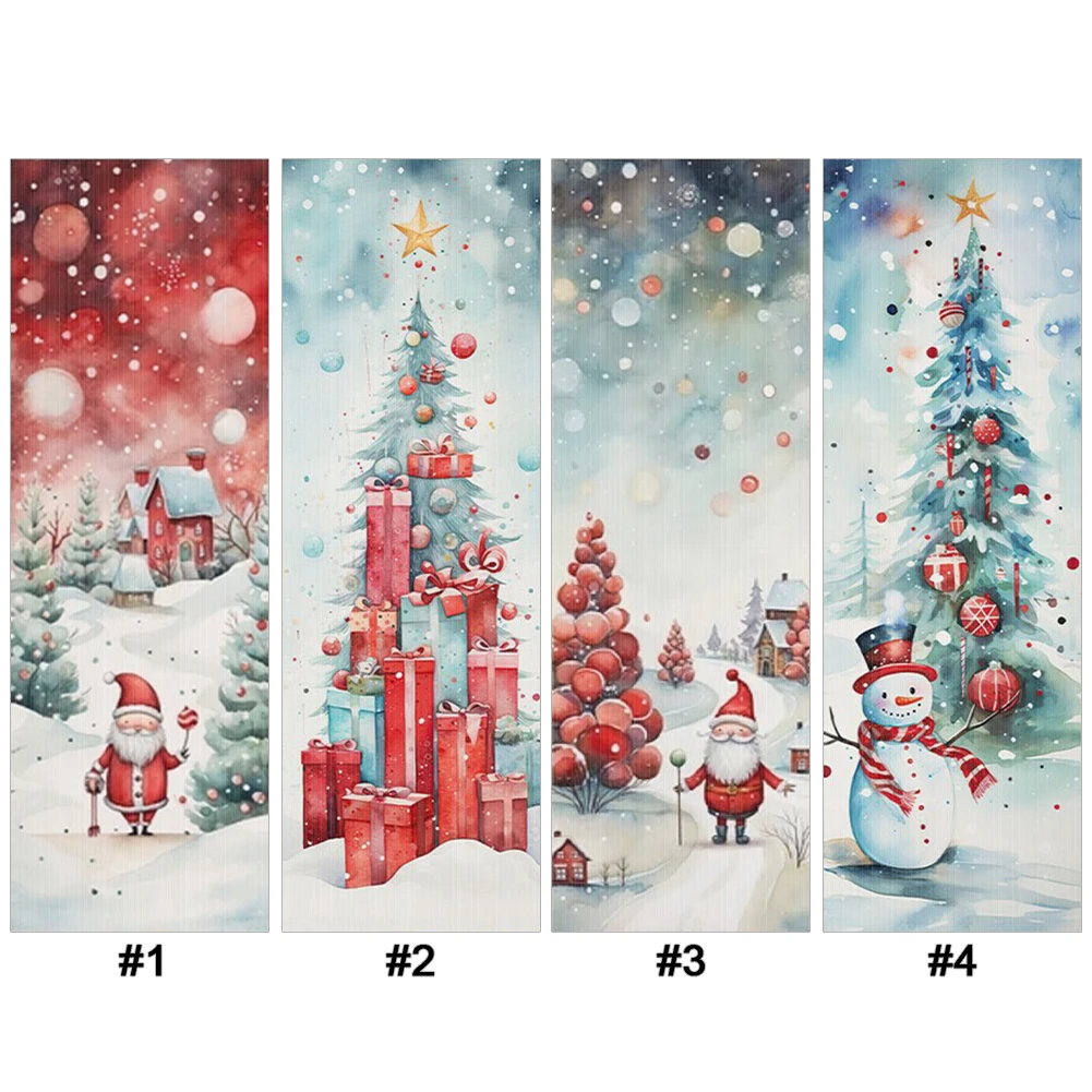 11CT Stamped Double-Sided Xmas Gnome DIY Bookmarks Cross Stitch Kits 18x6cm Embroidery Bookmarks Needlework Embroidery Craft Kit