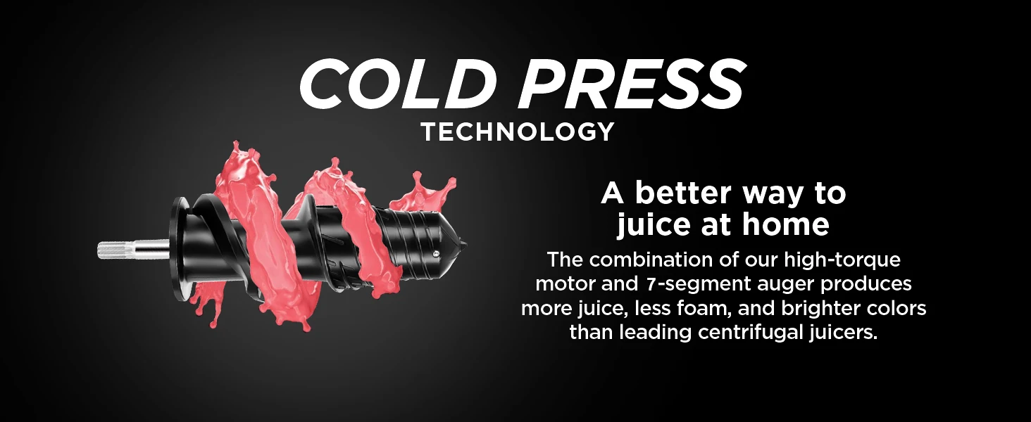 Slow Masticating Cold Press Juicer Machine Juice Maker with Dual Mouth