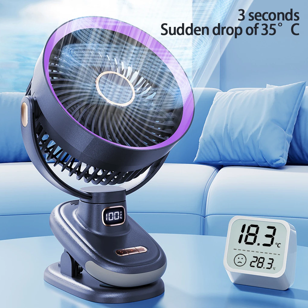 Portable Mini Hand Clip Fan USB Quiet Desktop Electric Fan Five Levels Of Freely Adjustable Wind Silencing Ventilador Air Coole