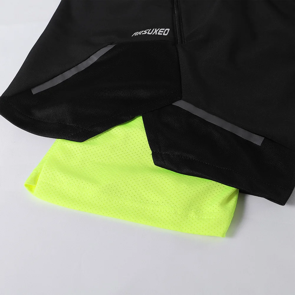 ARSUXEO 2 en 1 crossfit gym gimnasio pantalones cortos ropa deportiva  pantalon corto deporte hombre Séchage rapide - AliExpress