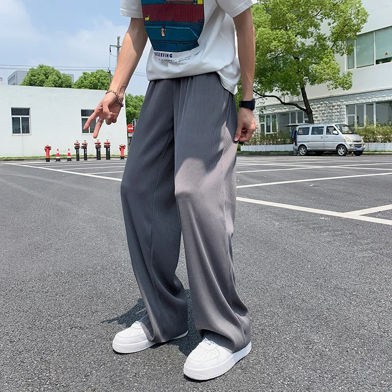 Plus Size Loose Ice Silk T Shirt and Summer Casual Pants Set for