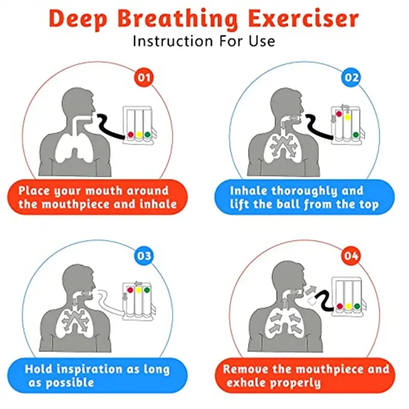 Breathing Exerciser Breathing Trainer 3 Ball Lung Function Breathing Trainer
