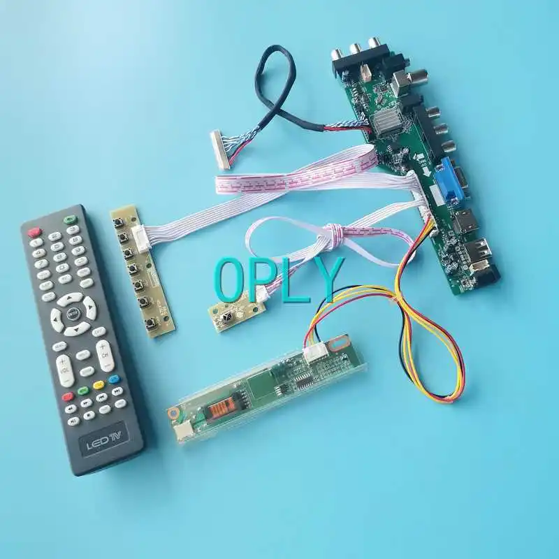 

For LTN141AT07 LTN141AT13 Monitor DVB Digital Driver Board DIY Kit USB HDMI-Compatible VGA AV 1-CCFL 1280*800 14.1" LVDS 30 Pin