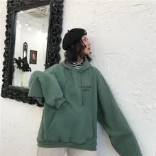 

Korean Vintage Hooded Sweater Loose Women's Clothes Urban Retro Ulzzang2020 Solid Color Apricot Sweater Student Kpop Emo ops