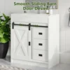 Farmhouse Bathroom Vanity with Sink Combo, 31" Bathroom Sink Cabinet with Drawers & Sliding Barn Door, Bathroom Vanity Cabinet 4