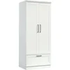 Sauder HomePlus Wardrobe/Pantry cabinets, L: 29.06" x W: 20.95" x H: 71.18", Soft White finish 1
