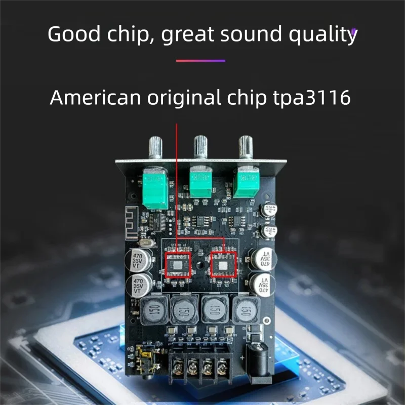 SZM-1002T 2*100W Bluetooth 5.0 Subwoofer Amplifier Board TPA3116 2.0 Channel Hig