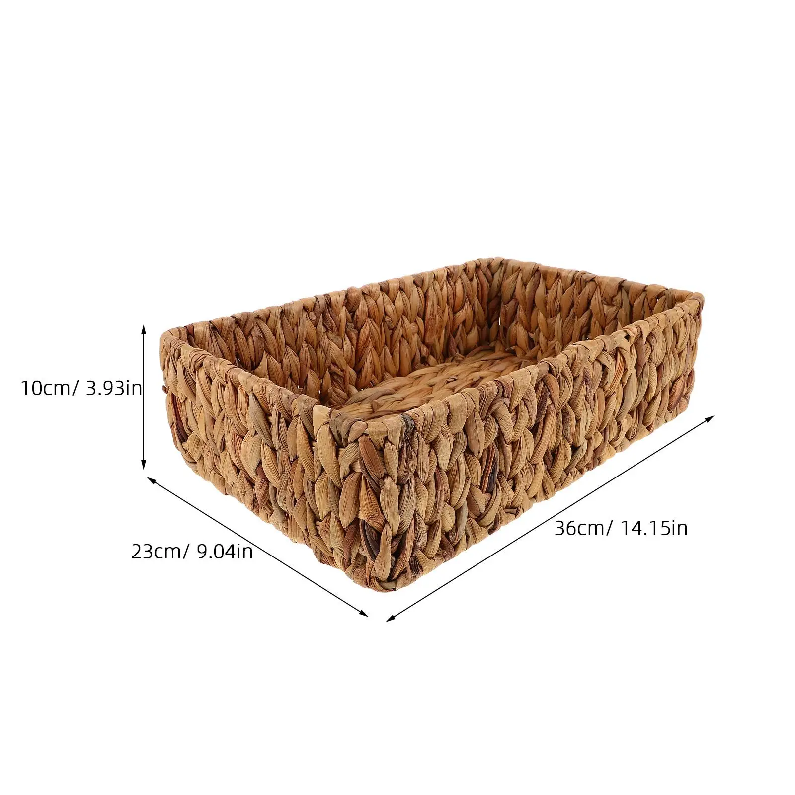 Storage Basket Wicker Woven for Bathroom Back of Toilet Organizer Water Hyacinth 3