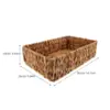 Storage Basket Wicker Woven for Bathroom Back of Toilet Organizer Water Hyacinth 3