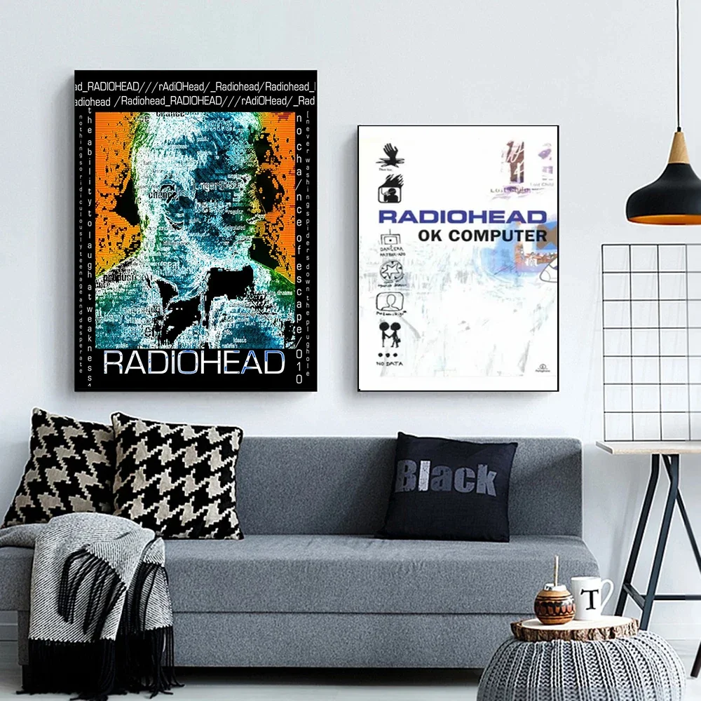 Scandinavian Classic Vintage Wall Art Rock Band Radiohead Music Canvas Paintings Posters & Prints Home Bedroom Living Room Decor