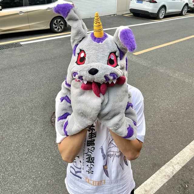 Digimon Gabumon peluche cappello con guanti 5