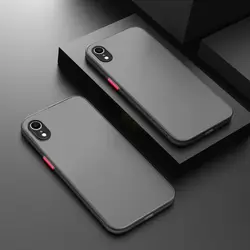 Enhanced Shockproof Armor Matte Silicone Bumper & Clear Hard PC Case - Durable, Stylish, Protective Cover for iPhone XR (Black)