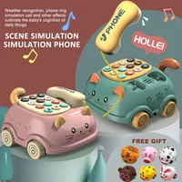 Baby Educational Learning Toys 0 12 months Montessori Lights Musical Piano Mobile Phone Girl Kids Child Telephone Story Machine 1