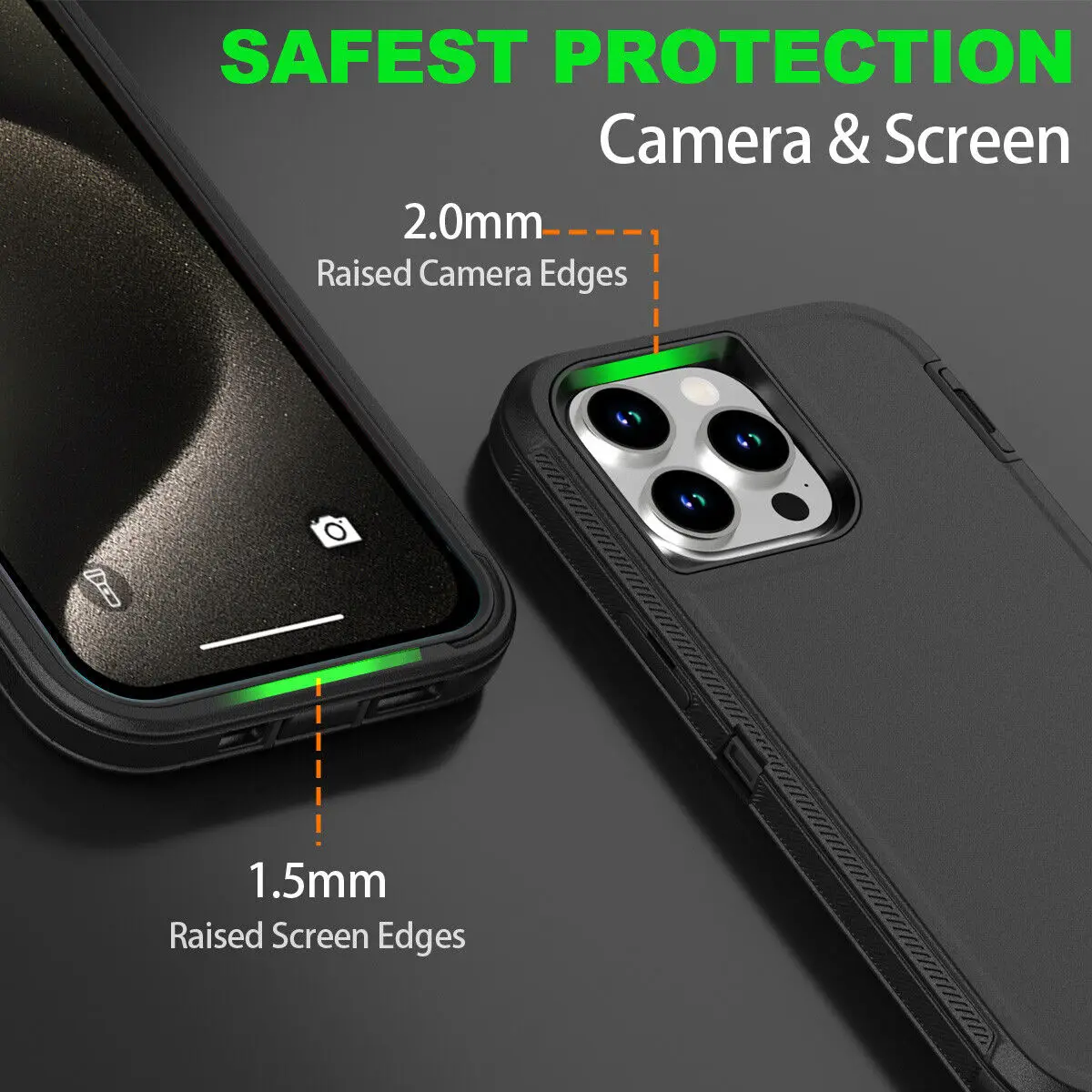 Ultimate 3-in-1 Heavy Duty Armor Shockproof & Dust-Proof Phone Case Cover