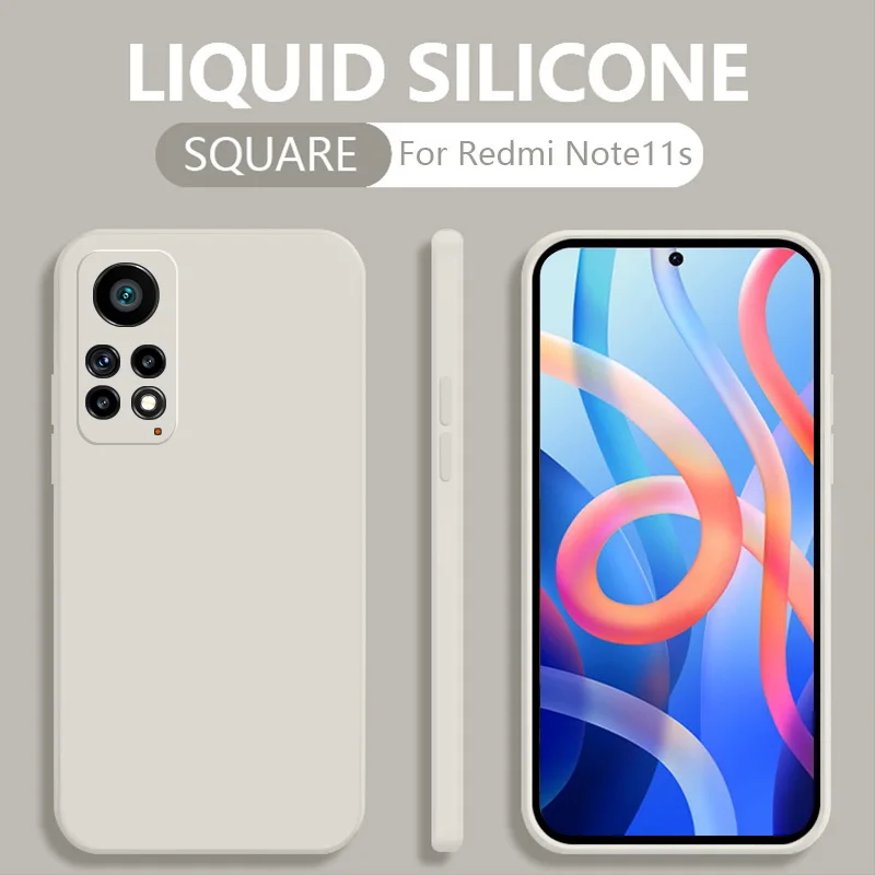 Coque de téléphone originale en silicone liquide souple pour Xiaomi Redmi Note 11S 11T Mi11t Pro Mi 10T Lite 9 K20 POCO X3 NFC Shockproo_voghion.com
