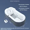 600W SPA Inflatable Bathtub with Bubble Massage Cushion Folding Whirlpool Thickened and Elongated Version with Cushions PVC 1