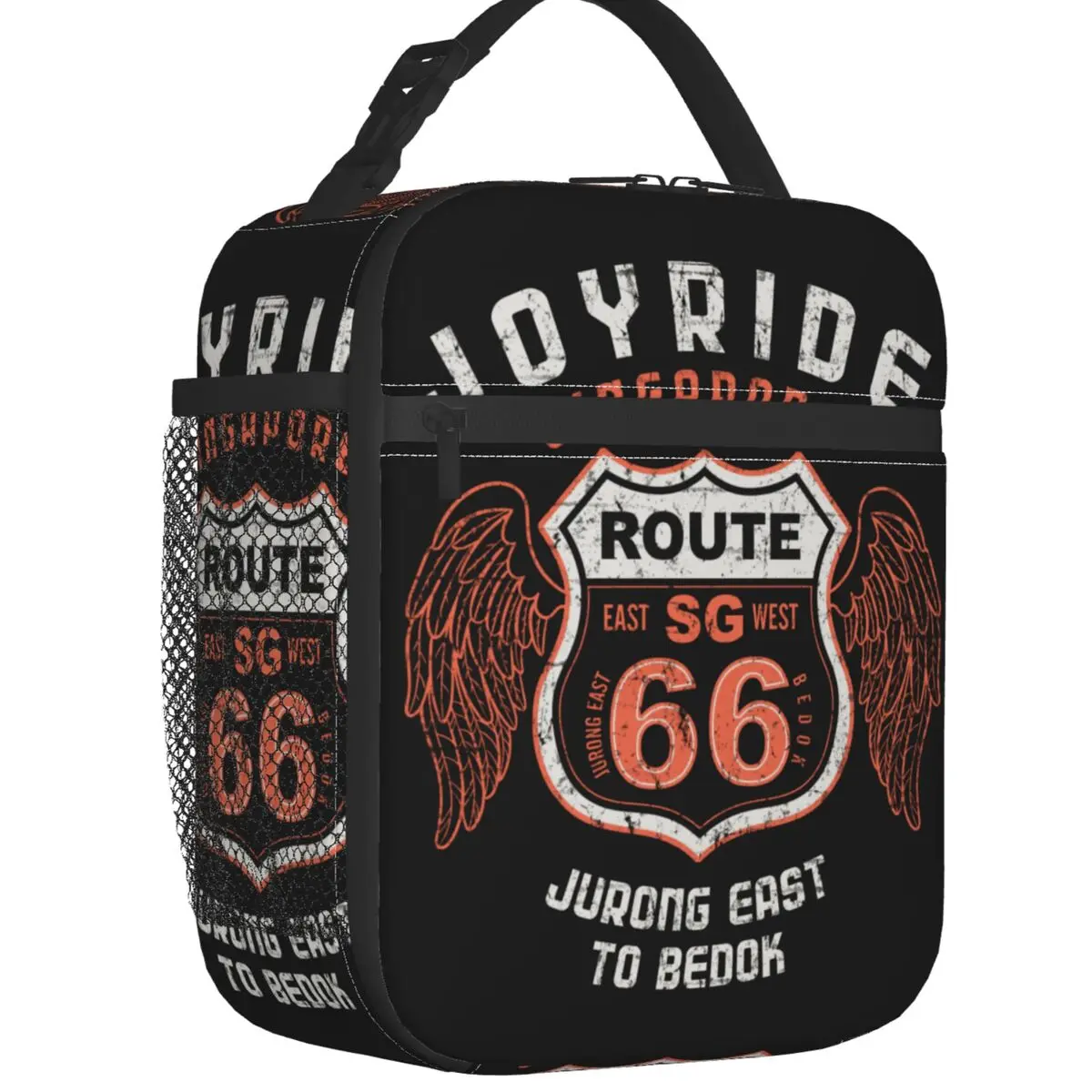 

Grunge Historic Route 66 Insulated Lunch Bags Mother Road America Highway Resuable Cooler Thermal Bento Box Outdoor Camp Travel