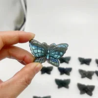 Bulk Wholesale Gemstone Carving Crafts Labradorite Butterfly Crystal Healing Stones Crystal Butterfly 2