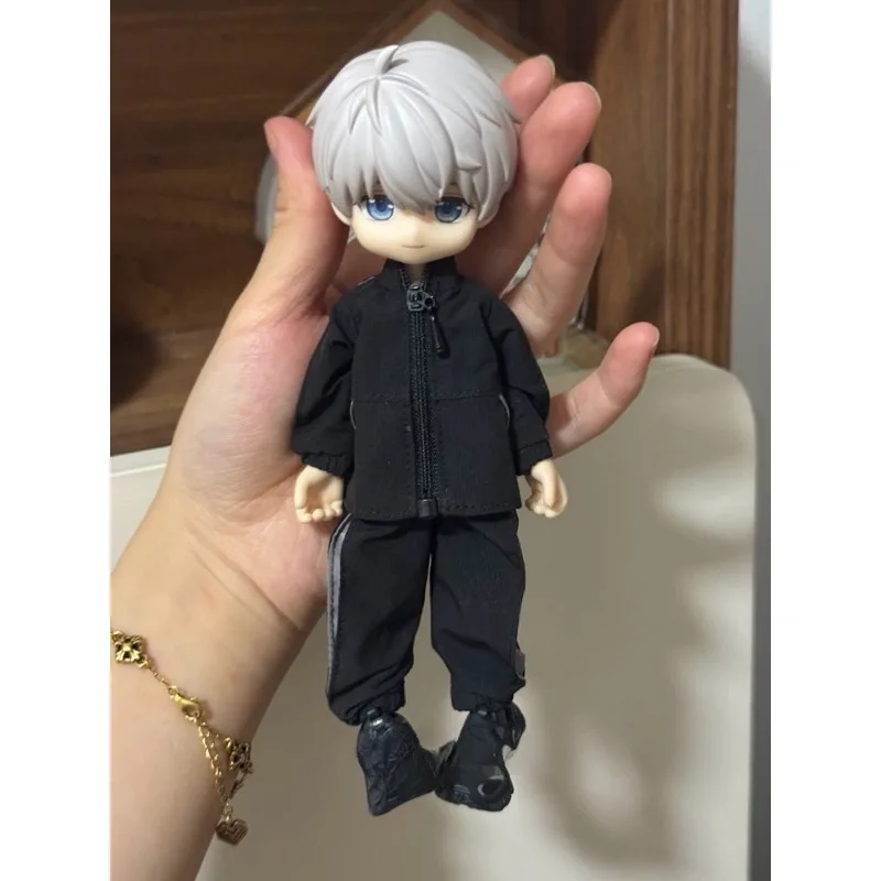 【Nur Kleidung】 Mode-Set im Maßstab 1:12 mit farblich abgesetzter Jacke und lockerer, lässiger Sporthose für 6-Zoll-BJD Asi3.0 Actionfigur-Körper
