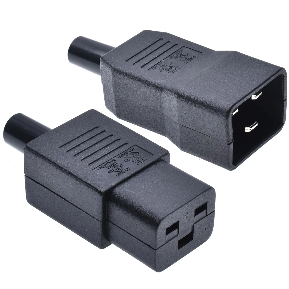 Good Quality 16a C19 C20 Female Male 3prong Ac Pdu Ups Power Outlet Wired Electrical Receptacle