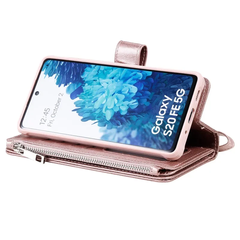Zipper Wallet Card Phone Case for Samsung Galaxy S20 FE S21 S22