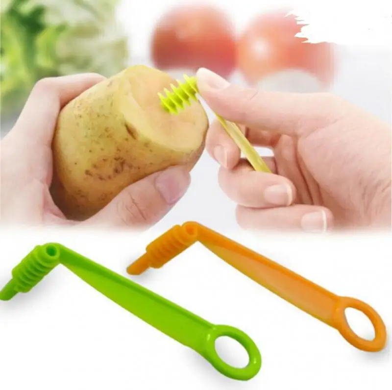Spiral Slicer 1Pc Random Color Spiral Slicer Portable Potato Spiral Cutter Twister Kitchen Slicer Fruit/vegetable Cutter Tool