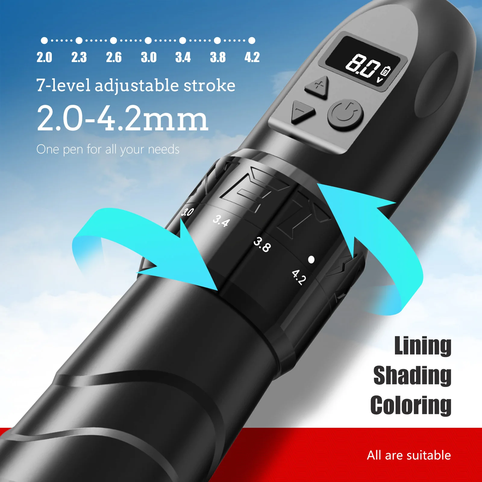 Macchina Per Tatuaggi Wireless 2 In 1 2400mAh Macchina Per - Foto 4