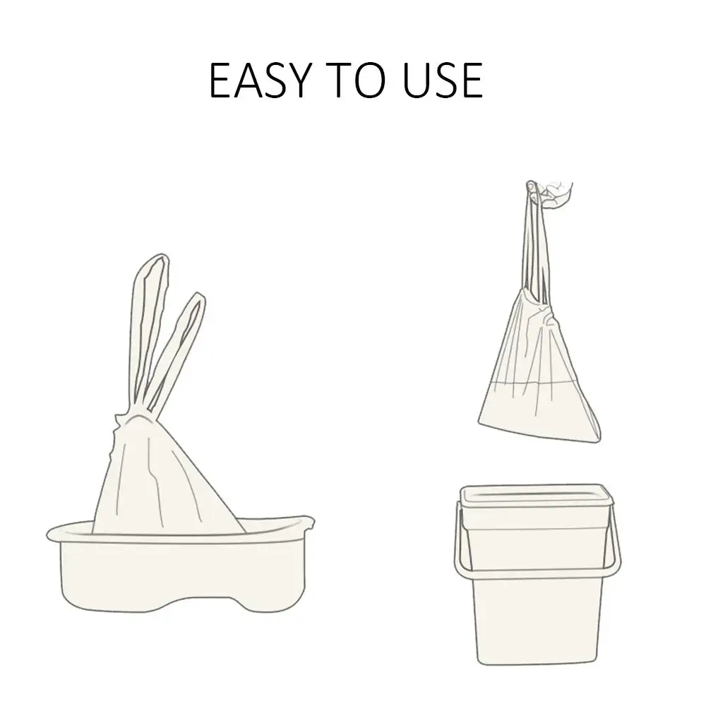 Child Toilet 100pcs Potty Liners Disposable Travel Chair Liner with Drawstring Universal Training Toilet Seat Potty Bags Cleaning Bag for Kid