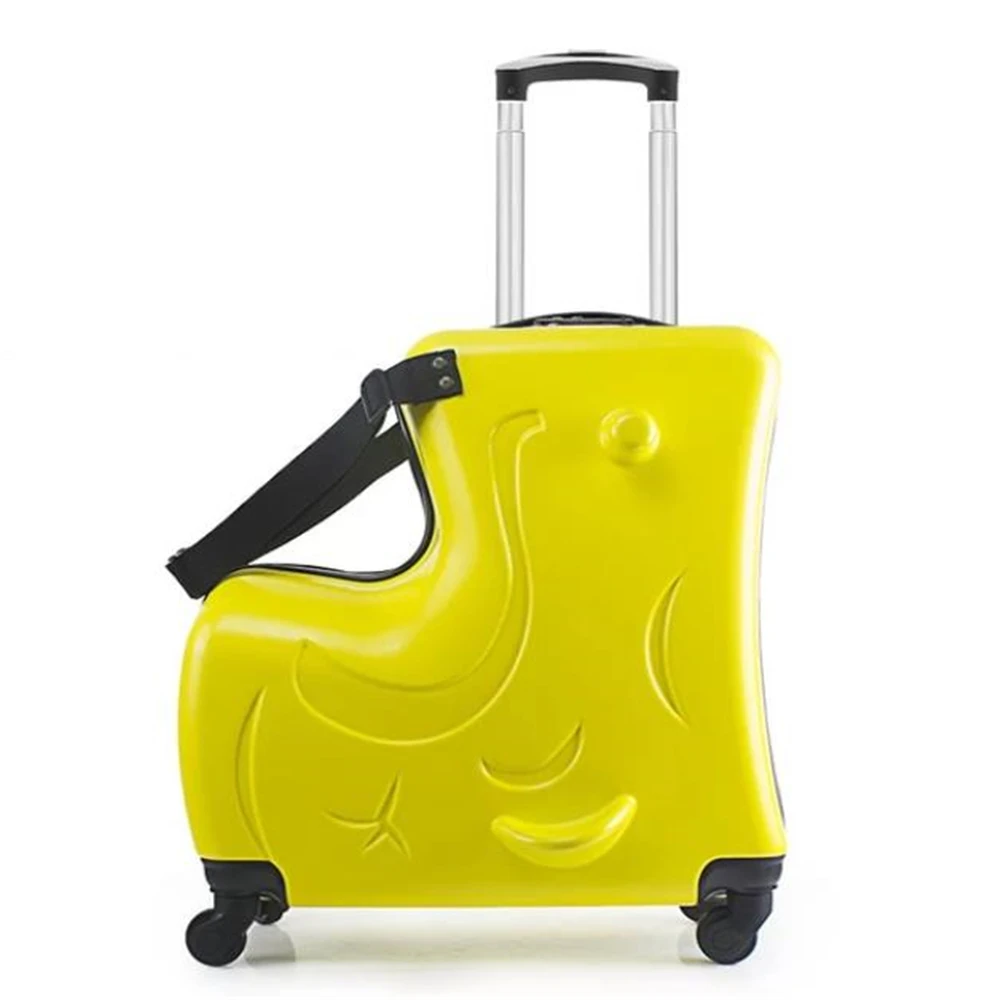 Kid Lovely Rolling Luggage boy Cool Trolley Suitcases On Wheels Children Carry On suitcases girl pink Riding trolley case
