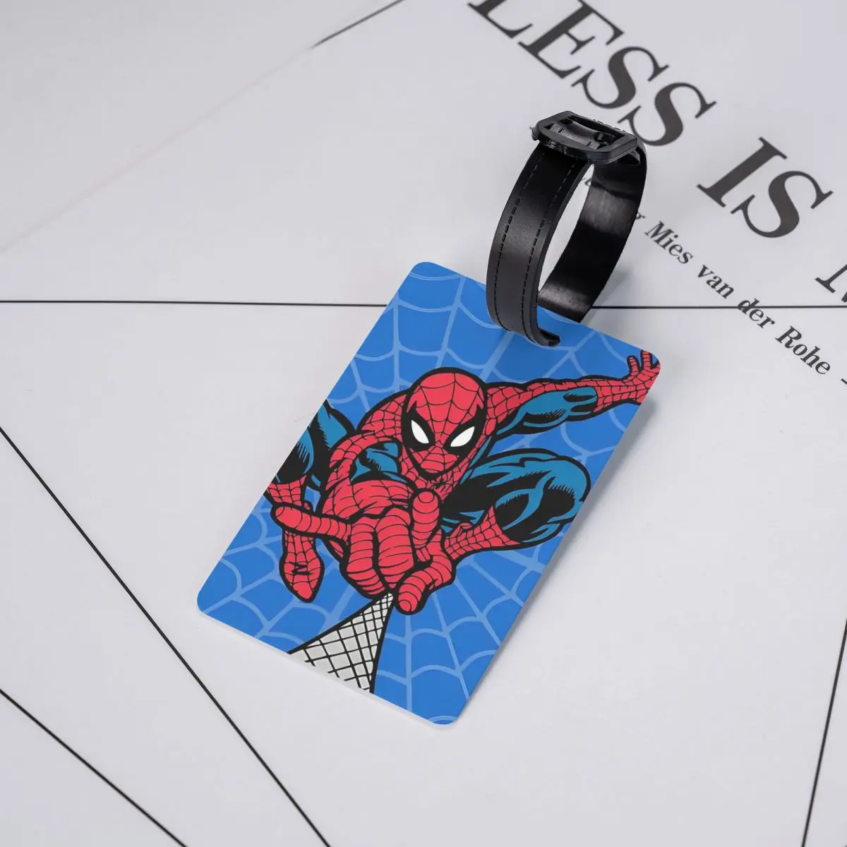 Spider Spiderman Spiderverse Superhero Gel Travel Accessories Portable Label Holder Baggage Tag Name ID Address for Women Gifts